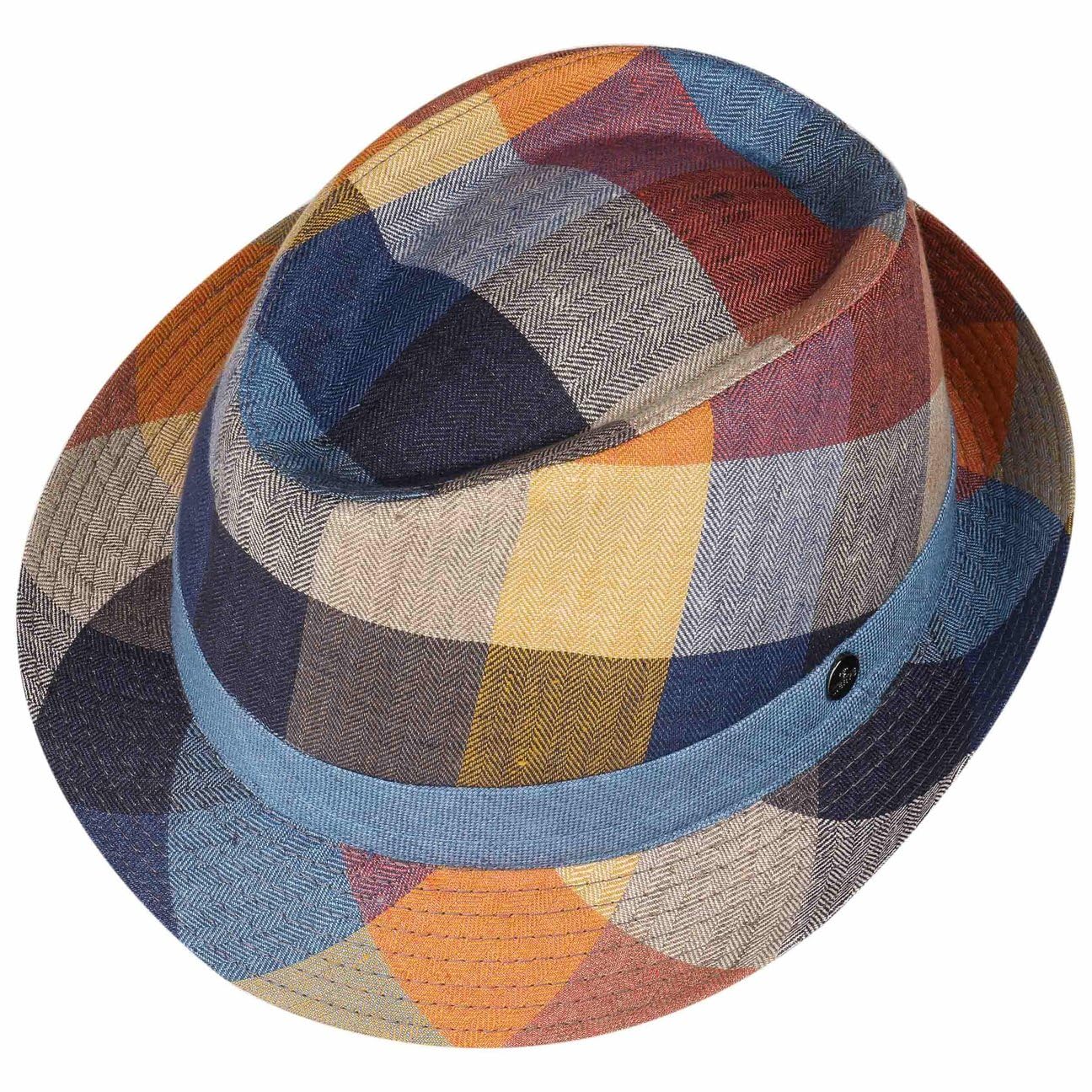 LIERYS Payato Checks kapelusz trilby Wyprodukowano we Wloszech Unisex Wiosna Lato