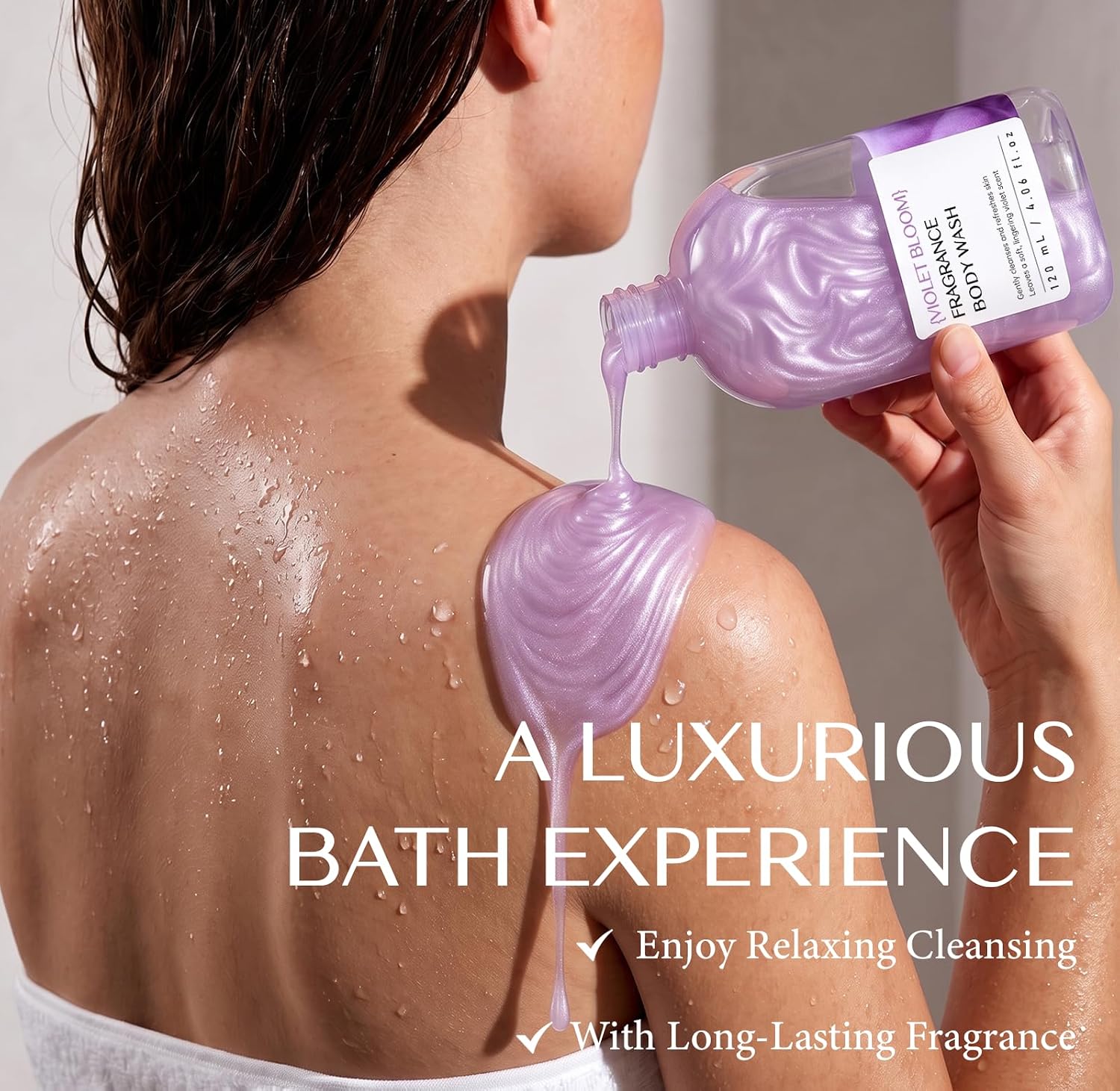 3 In 1 Shampoo Conditioner Body Wash Set with Violet Fragrance