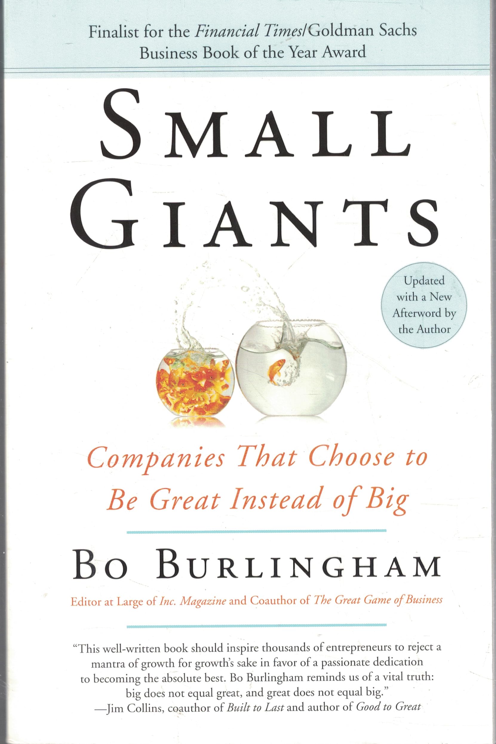 Small Giants: Companies That Choose to Be Great Instead of Big cover