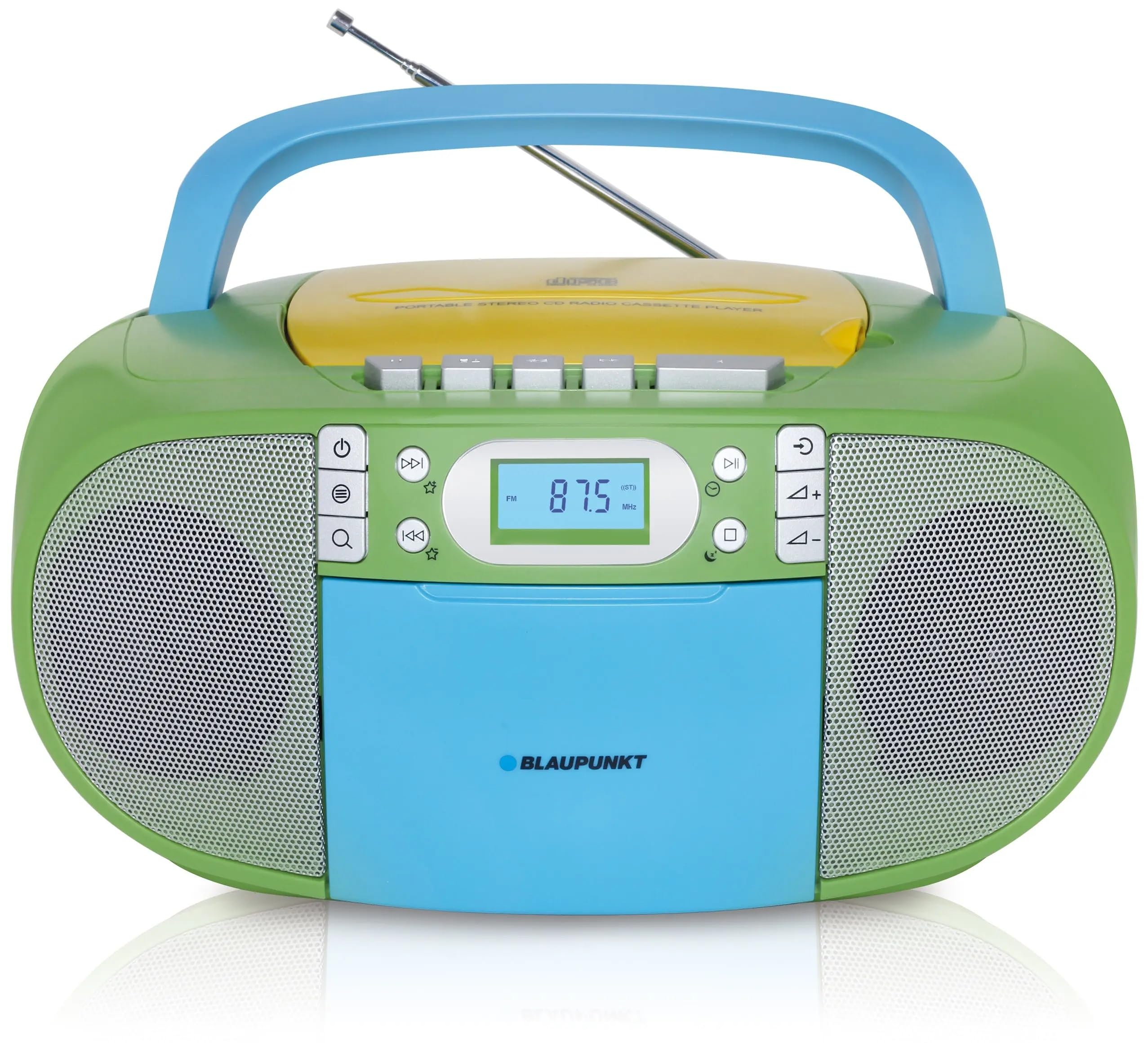 Blaupunkt B 130 tragbarer CD-Player | Kassettenrekorder | Hörbuch Funktion | USB | Aux In | PLL UKW Radio | Multicolor