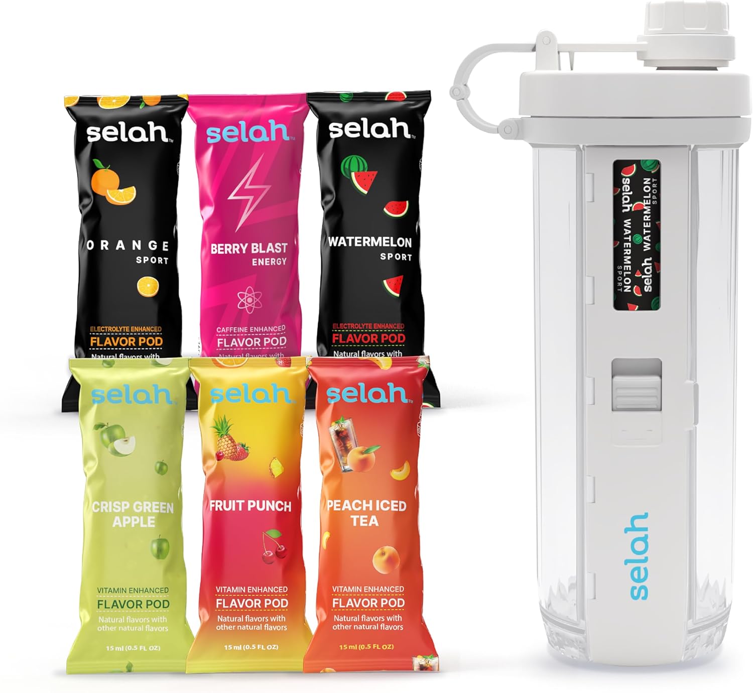 Selah Flavored Water Bottle Water Enhancer, Sugar Free, Vitamin