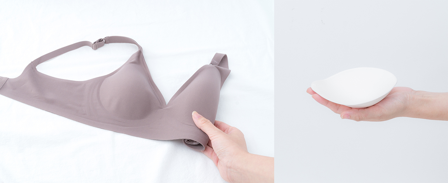 Reggiseno Senza Cuciture Senza Ferretto da Donna Zero Feel con Imbottitura Removibile Comfy Bralette Senza Ferretto Comodo e Morbido di Base