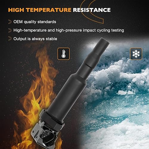 Miniatura 3 de Paquete de bobinas de encendido, 8 piezas compatibles con BMW 545i 550i 645ci 650i 745i 750i 750li Alpina B6 B7 M5 M6 X5 X6 4.4L 4.8L Reemplaza#