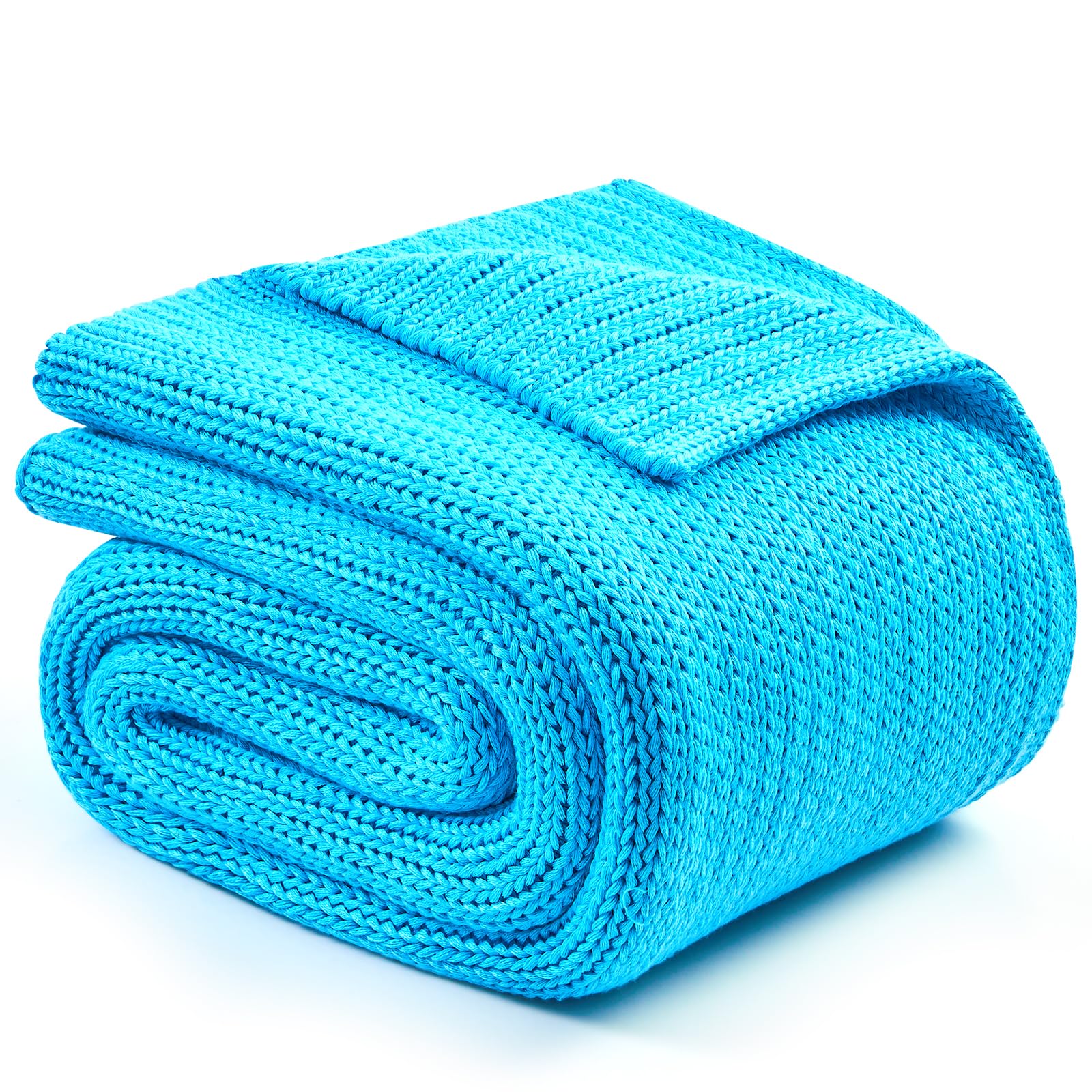 L'AGRATY Knitted Weighted Blanket - 60"x80" 15lbs Cooling Chunky Knit Heavy Blanket for Adults Braided Crochet Throw Thick Cable Yarn Knit Decorative No Beads Evenly Weighted Machine Washable — image 1