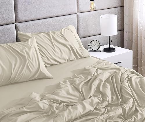 Miniatura 35 de Ruvanti - Juego de sábanas de tamaño matrimonial, sábanas refrescantes de microfibra cepillada extrasuave 1800. Juego de sábana de lujo que incluye