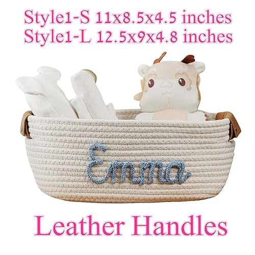 Miniatura 2 de Cesta de regalo personalizada para bebé, cesta personalizada para baby shower, cesta personalizada con nombre de bebé, set de regalo para bebé