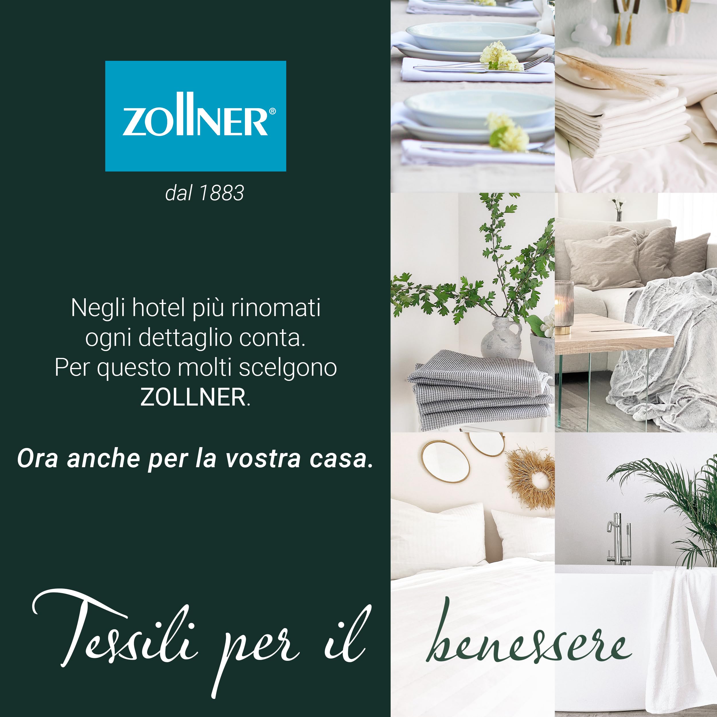 ZOLLNER 4 Tovaglie per il centro tavola - 100x100 cm in cotone - tovaglietta di alta qualità - classica e robusta - materiale resistente - lavabile a 95°C - qualità alberghiera