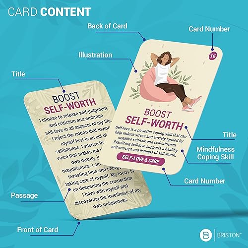 Miniatura 2 de Pulso de positividad: 50 tarjetas de autocuidado y alivio del estrés para la ansiedad - Meditación consciente, técnicas de reflexión y afirmación -