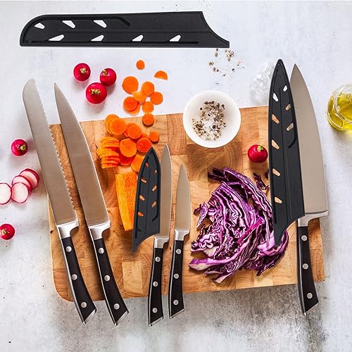 Miniatura 7 de PATIKIL Fundas de plástico para cuchillos de pan de 8 pulgadas, paquete de 2 cuchillos, protector de cuchillos, protector de cuchillas, funda