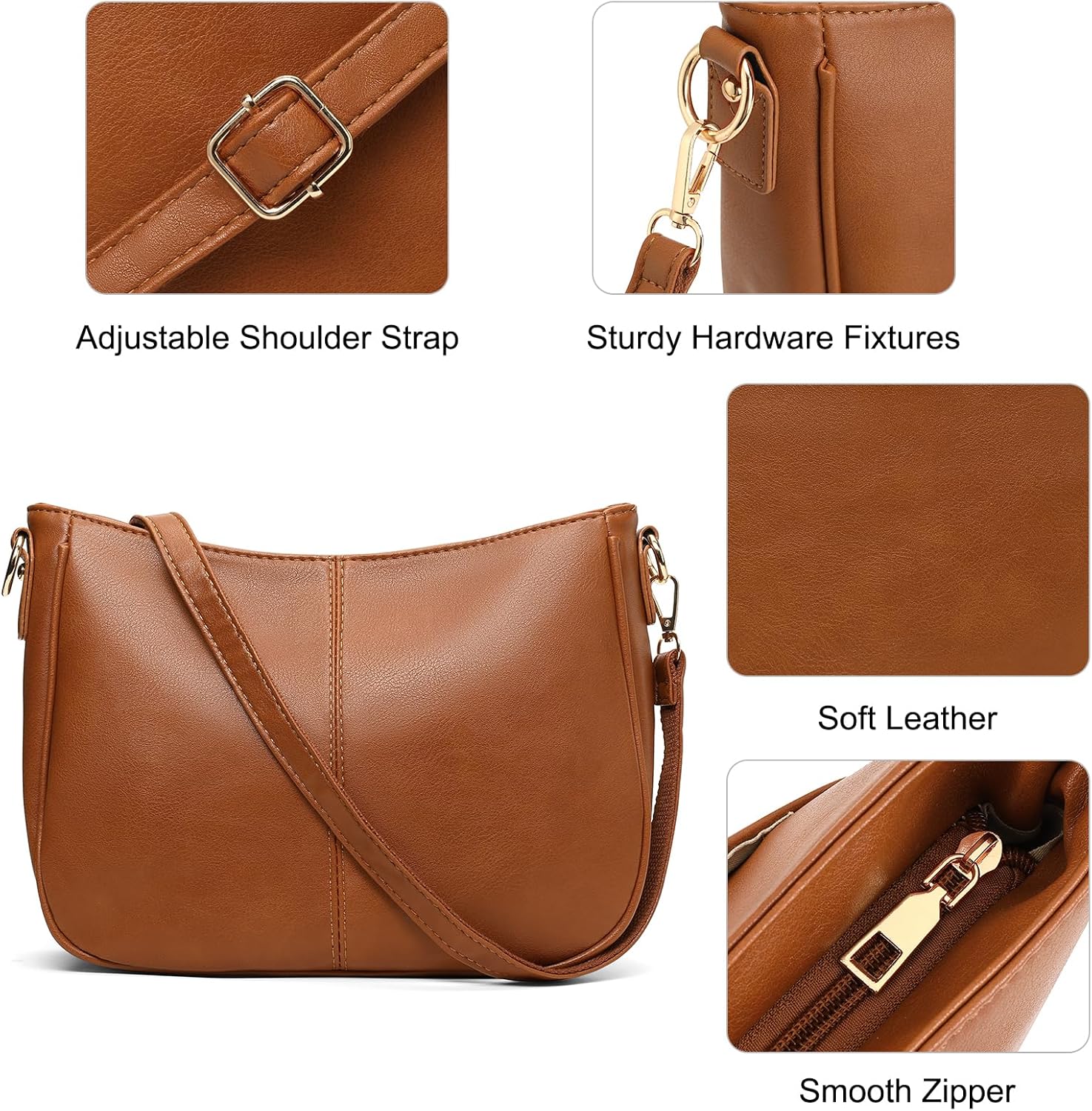 SENDEFN Fashion Shoulder Bag for Women Cute Hobo Tote Handbag Cute Soft Small Clutch Purses