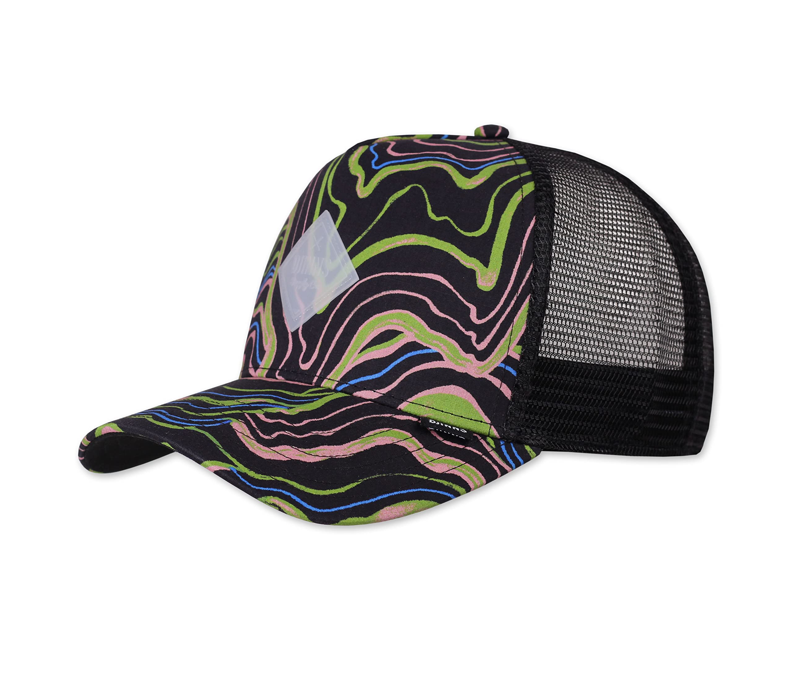 Djinns - Arty Waves Trucker Cap Mesh Cap Hat Cap Hat Caps, black, One Size