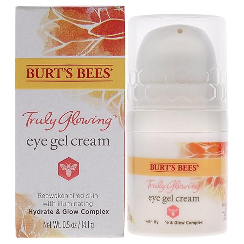 Burts Bees Truly Glowing Eye Gel Cream Unisex 0.5 oz, Blanco