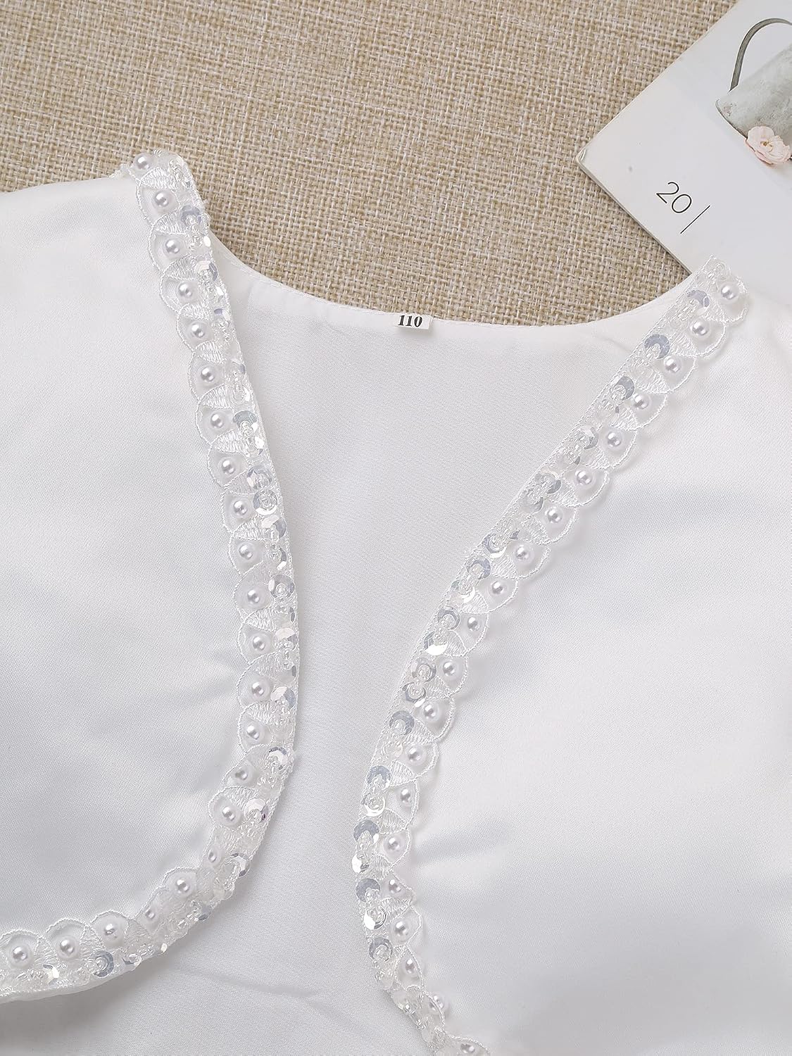 Girls Satin Long Sleeve Cardigan Flower Open Front Lace Wedding Bridesmaid Dress Cover Up