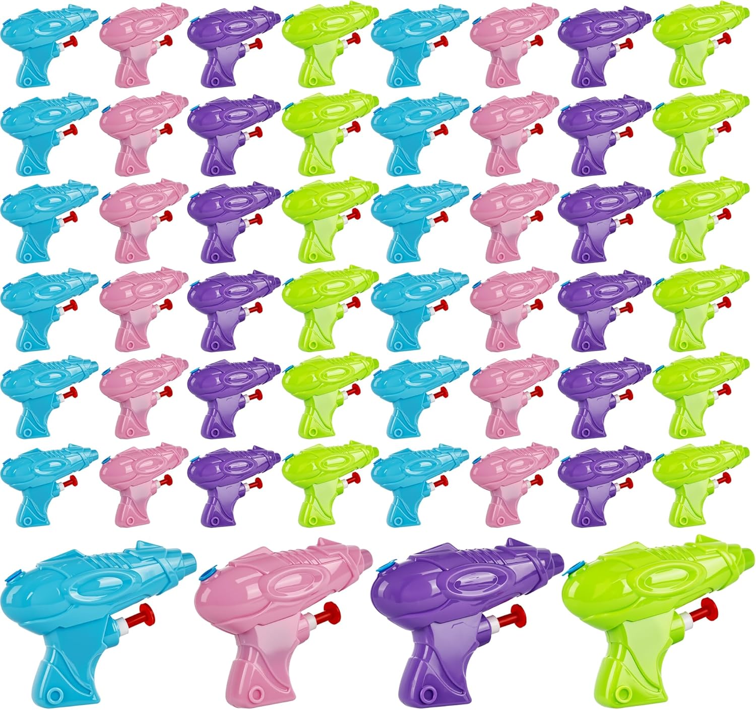 52 Pack Mini Water Gun Bright Colors Squirt Water Guns Small Pistol Toy Gun for Kids Boys and Girls Swimming Pool Beach Outdoor Water Activities, 4 Colors