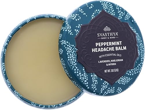 Miniatura 2 de SVASTHYA BODY & MIND Bálsamo para el dolor de cabeza de menta, instantáneo y duradero, alivio del dolor de cabeza, migraña y estrés, menta, lavanda,