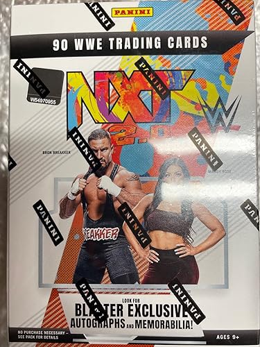 Panini NXT WWE Blaster Box 2022 sellada de fábrica, 90 tarjetas por caja, 6 paquetes por caja, 15 tarjetas por paquete, nuevo en la caja