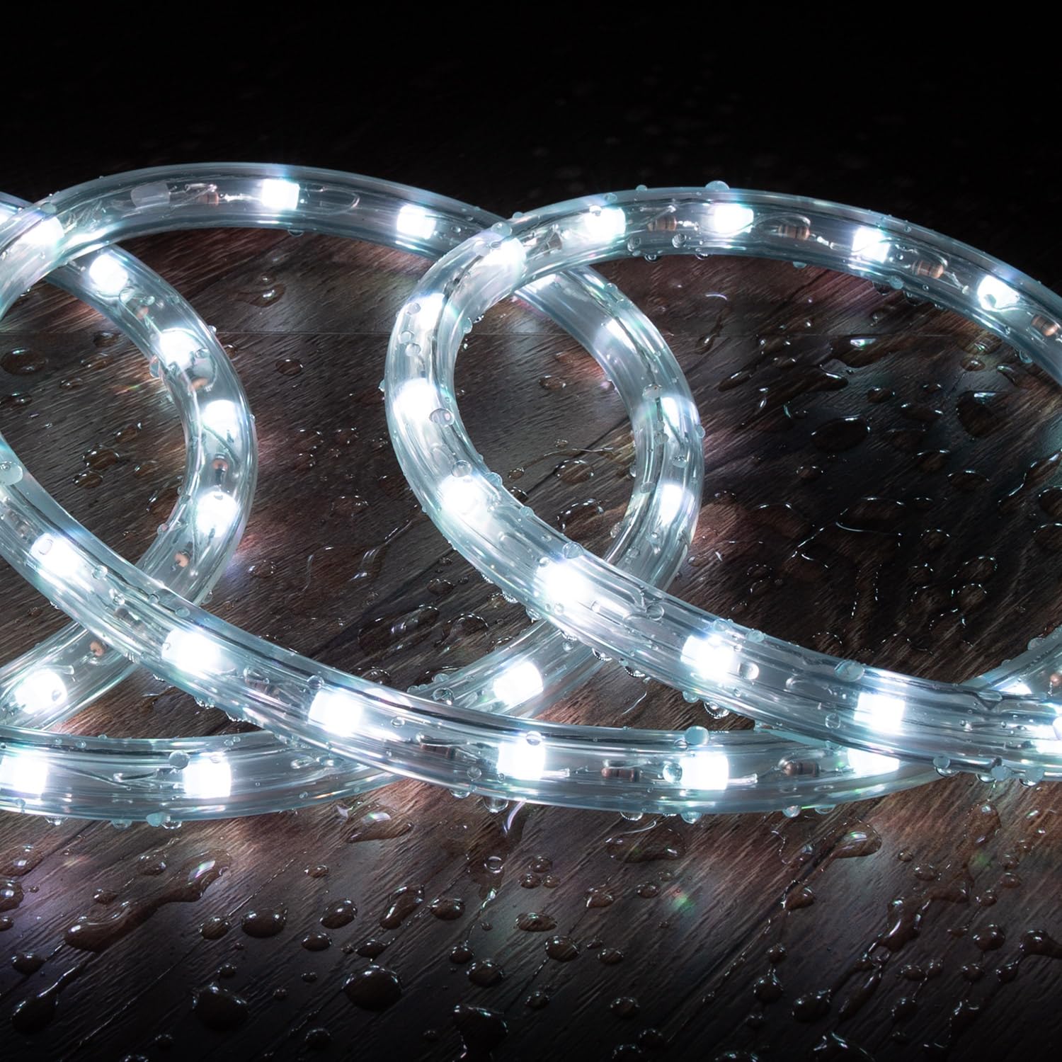 LEDKIA Manguera LED Redonda 220V AC 36 LED/m RGB IP65 Corte 100 cm a Medida | Ideal para Navidad