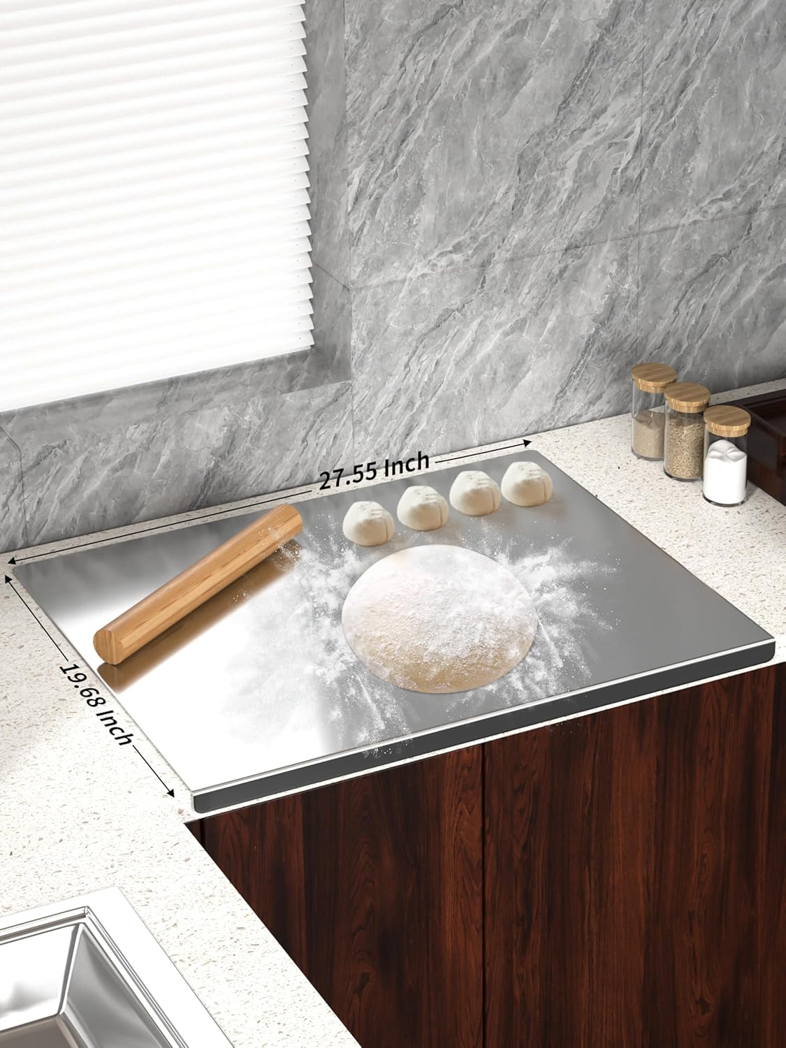 Titanium Cutting Boards for Kitchen，Titanium Cutting Board Large， Dishwasher Safety, Easy to Clean, Cutting Boards Non Toxic, Non Slip&Low Noise Chopping Board (27.5 * 19.6)