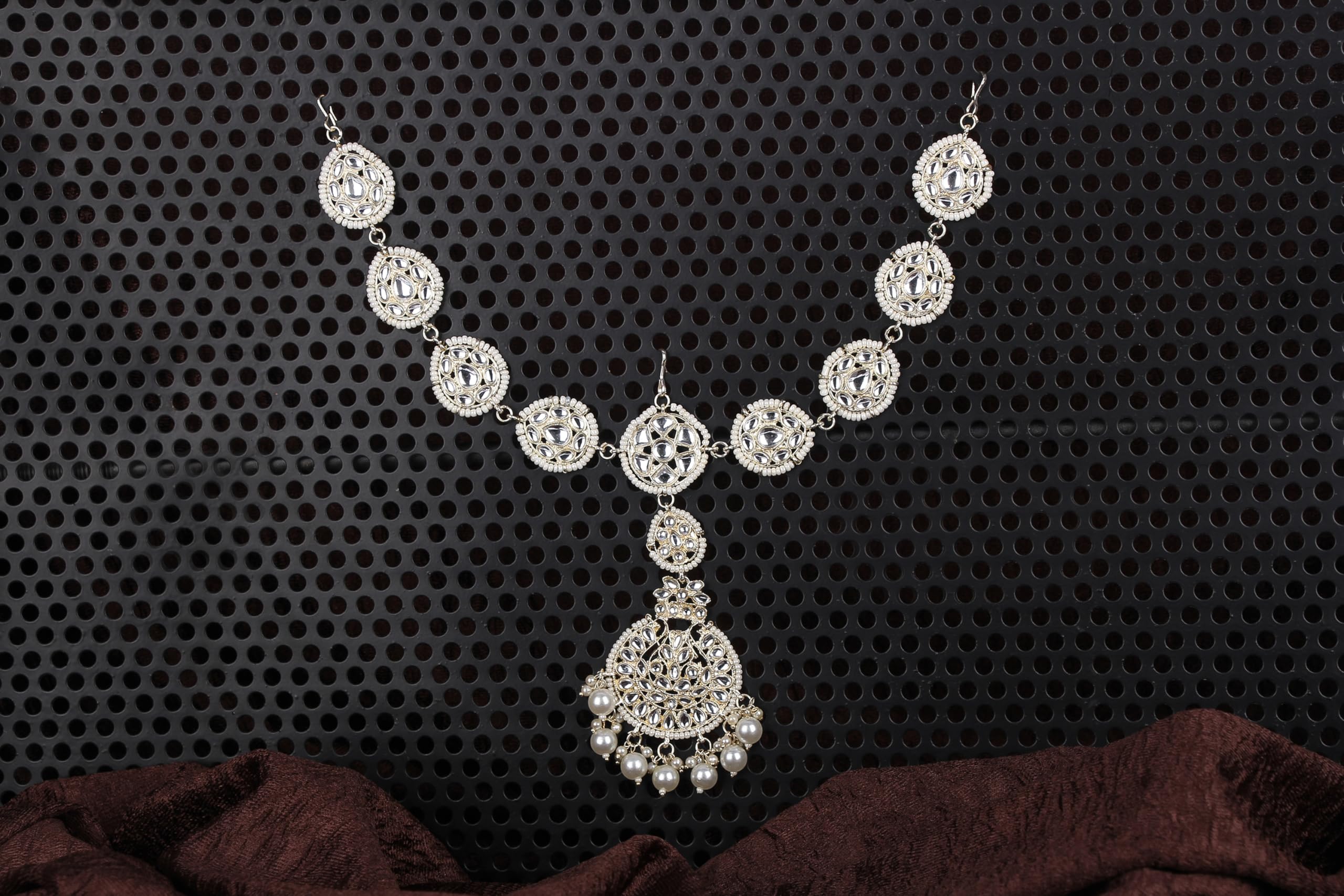 See full amazon price history chart for Jolene Kundan Studded Sheesh Patti With Mang Tikka - 1pc| Gold Plated Head Chain | Traditional Matha Patti Headband Hairband | Women Wedding Jewellery Hair Chain (Mang Patti) Jolene Kundan Studded Sheesh Patti With Mang Tikka - 1pc| Gold Plated Head Chain | Traditional Matha Patti Headband Hairband | Women Wedding Jewellery Hair Chain (Mang Patti) (B0CTZBFJWY) Amazon Price History, Amazon Price Tracker
