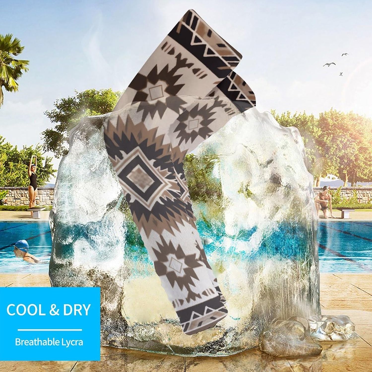 Native American Cooling Arm Sleeves for Men Women UV Sun Protection Compression Sleeve Tattoo Cover for Cycling XL