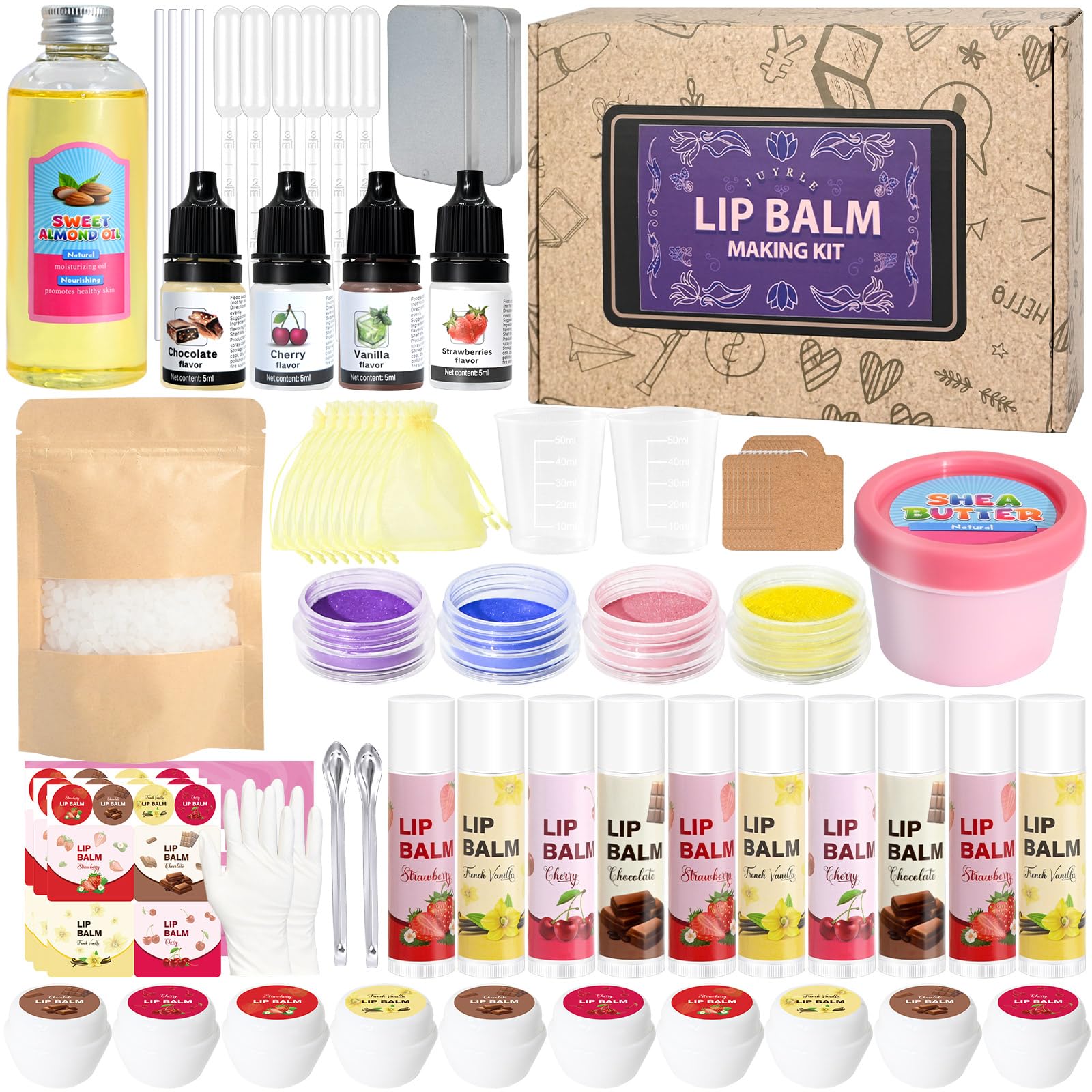 Amazon.com: JUYRLE DIY Lip Balm Kit - Make Your Own Natural