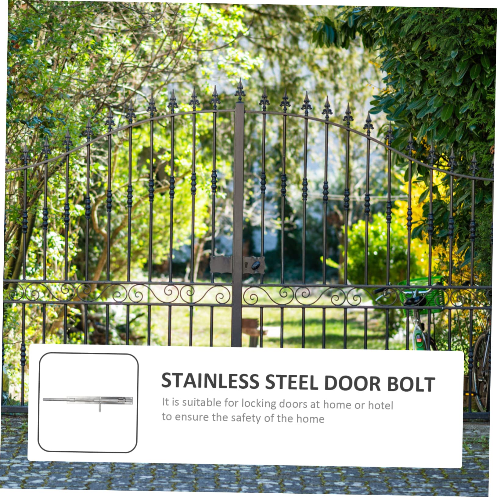 Serrure de Acier Inoxydable pour Porte Targette Robuste Durable pour Verrouillage de Porte Protection Maison