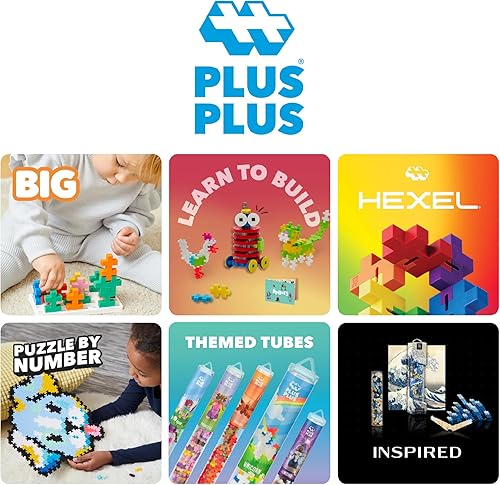 Miniatura 9 de Plus Plus - 240 piezas de construcción de color mezcla de perla, juguete StemSteam, bloques de rompecabezas interconectables de tamaño mini para