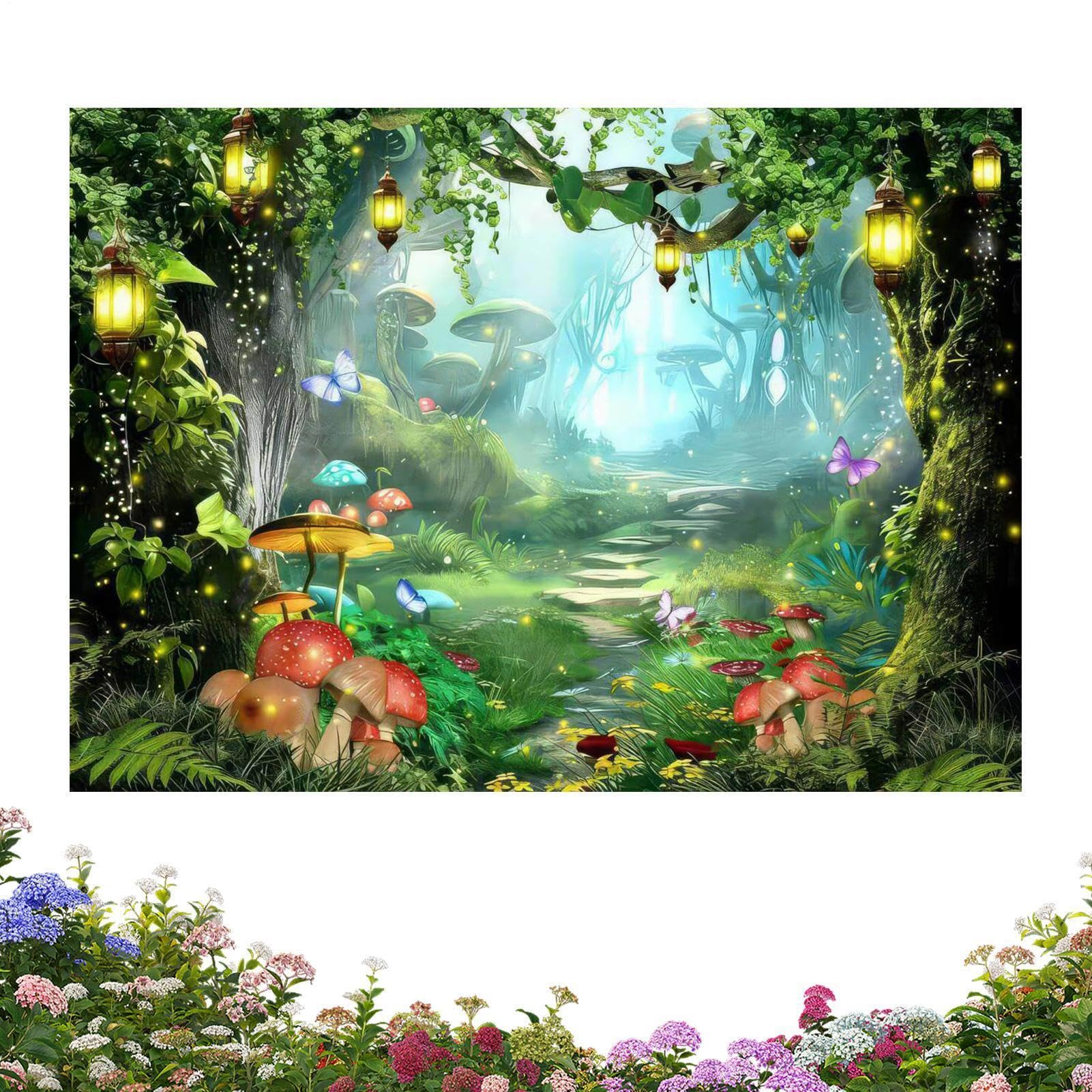 Toile de garden party anniversaire grand format décor de scène pour fête