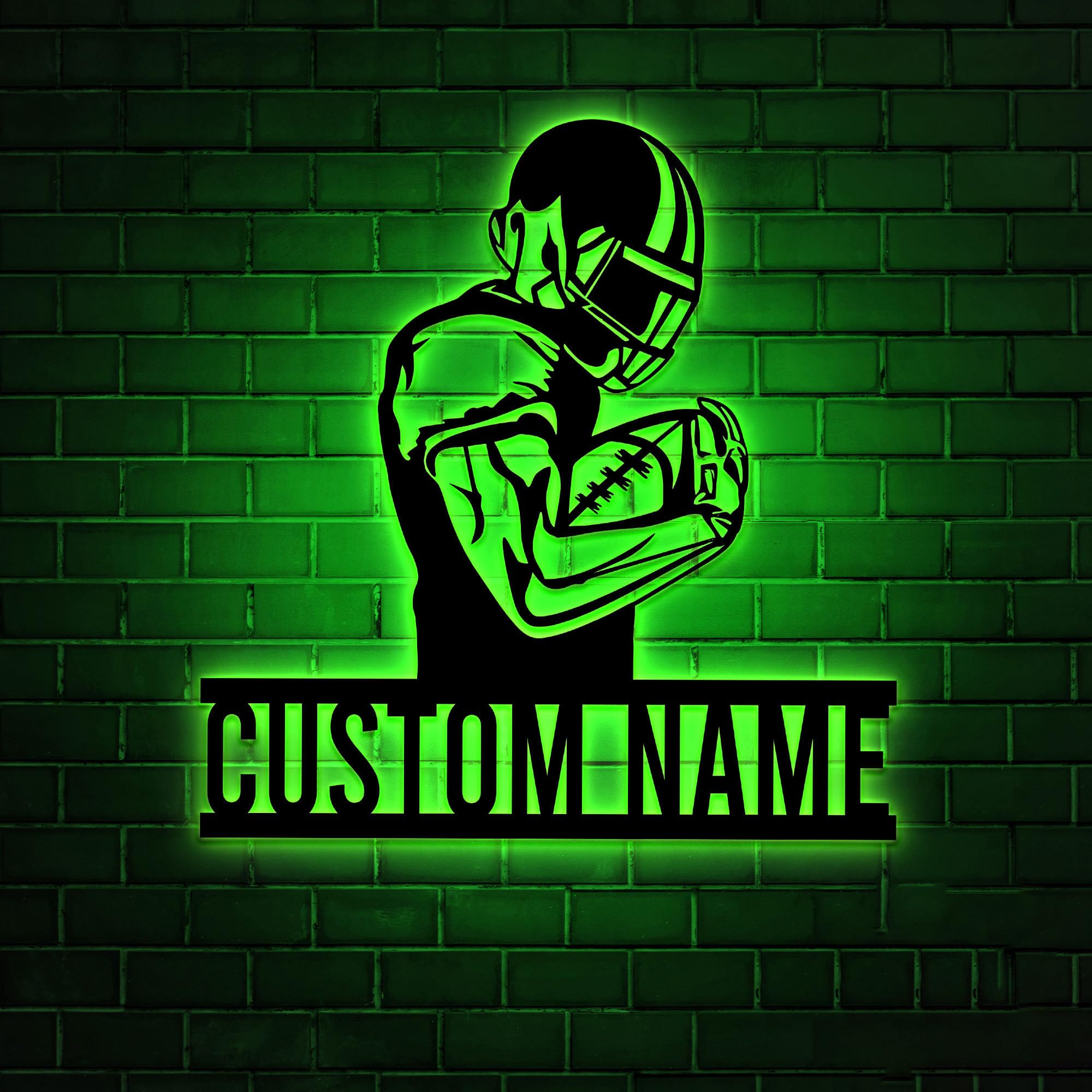 Custom American Football Metal Sign with LED Light, Football Player Name Neon Sign, Football Coach Gift, Boys Room Decor, Sport Room Wall Hanging