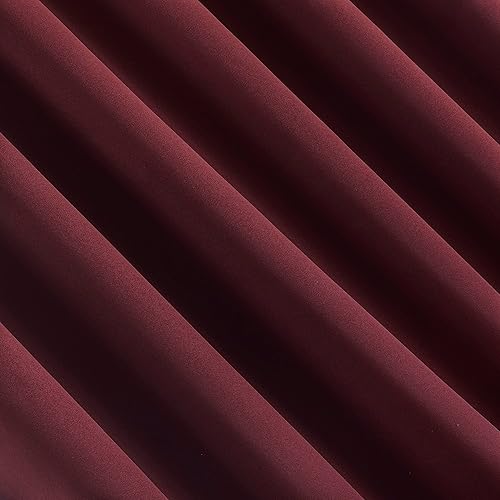 Miniatura 4 de Sun Zero Oslo Panel de cortina opaca con bolsillo para barra, grado de teatro, 52 x 84 pulgadas, color rojo vino