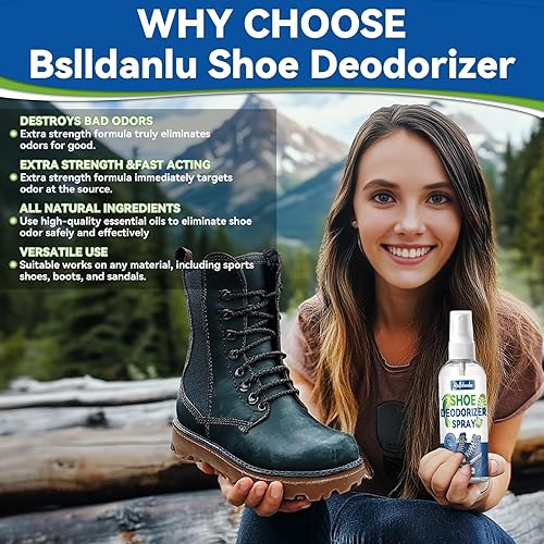 Miniatura 3 de Spray desodorante para zapatos, desodorante natural para hombres y mujeres, eliminador de olores extra fuerte para pies, zapatos y bolsas de