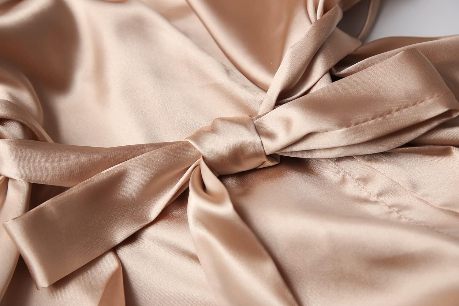 サテンローブ 女性用 ショート ブライド ブライド ブライズメイド ローズゴールド ドレッシングローブ ウェディングパーティー用