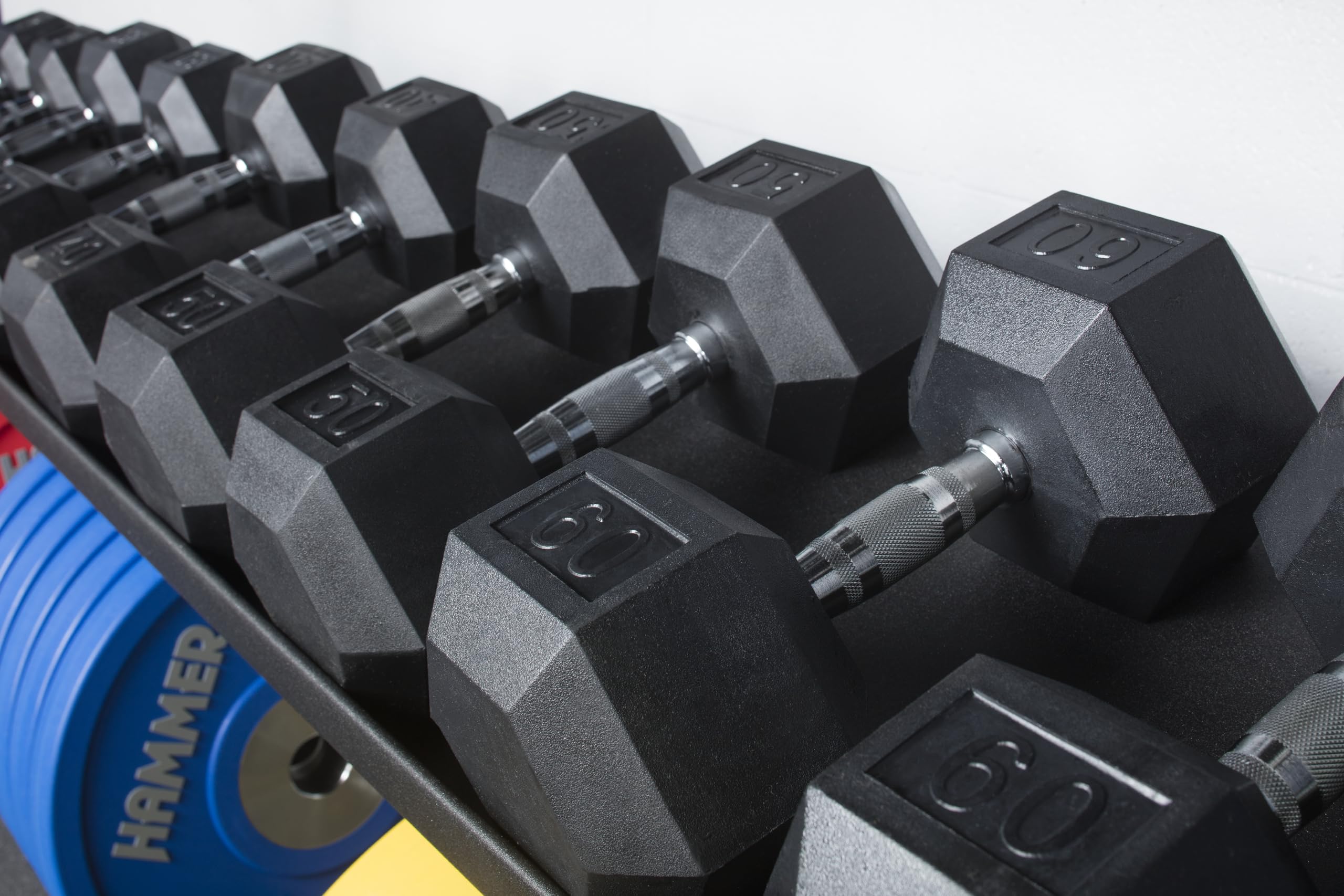 Hex Rubber 5Lb Each Dumbbell (1 Dumbbell)