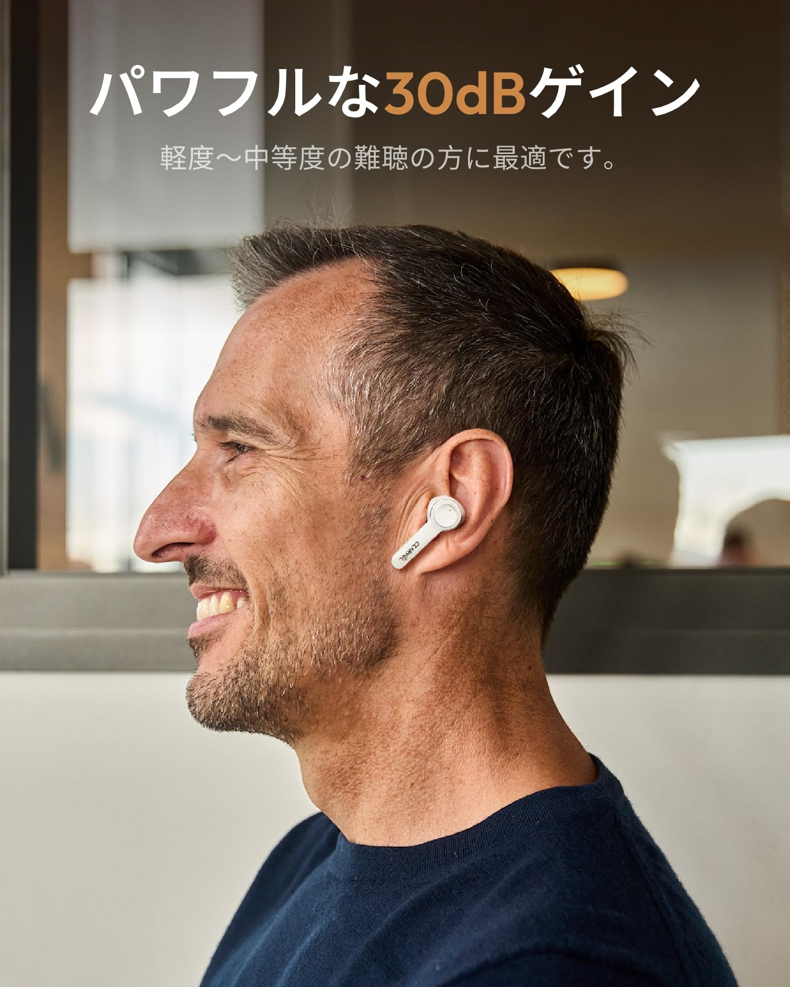 Amazon.co.jp: Cearvol 集音器 Bluetooth5.3 ワイヤレスイヤホン型