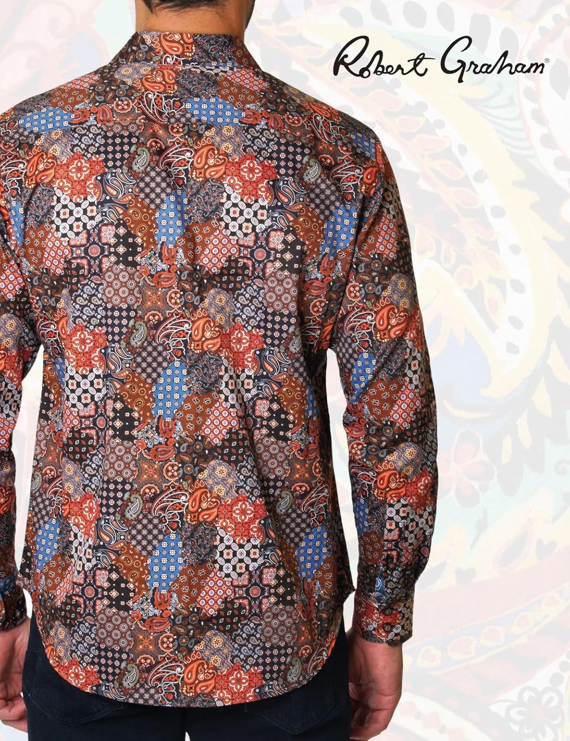 Robert Graham Mens Merillo Long Sleeve Woven Button Down Shirt - Image 3