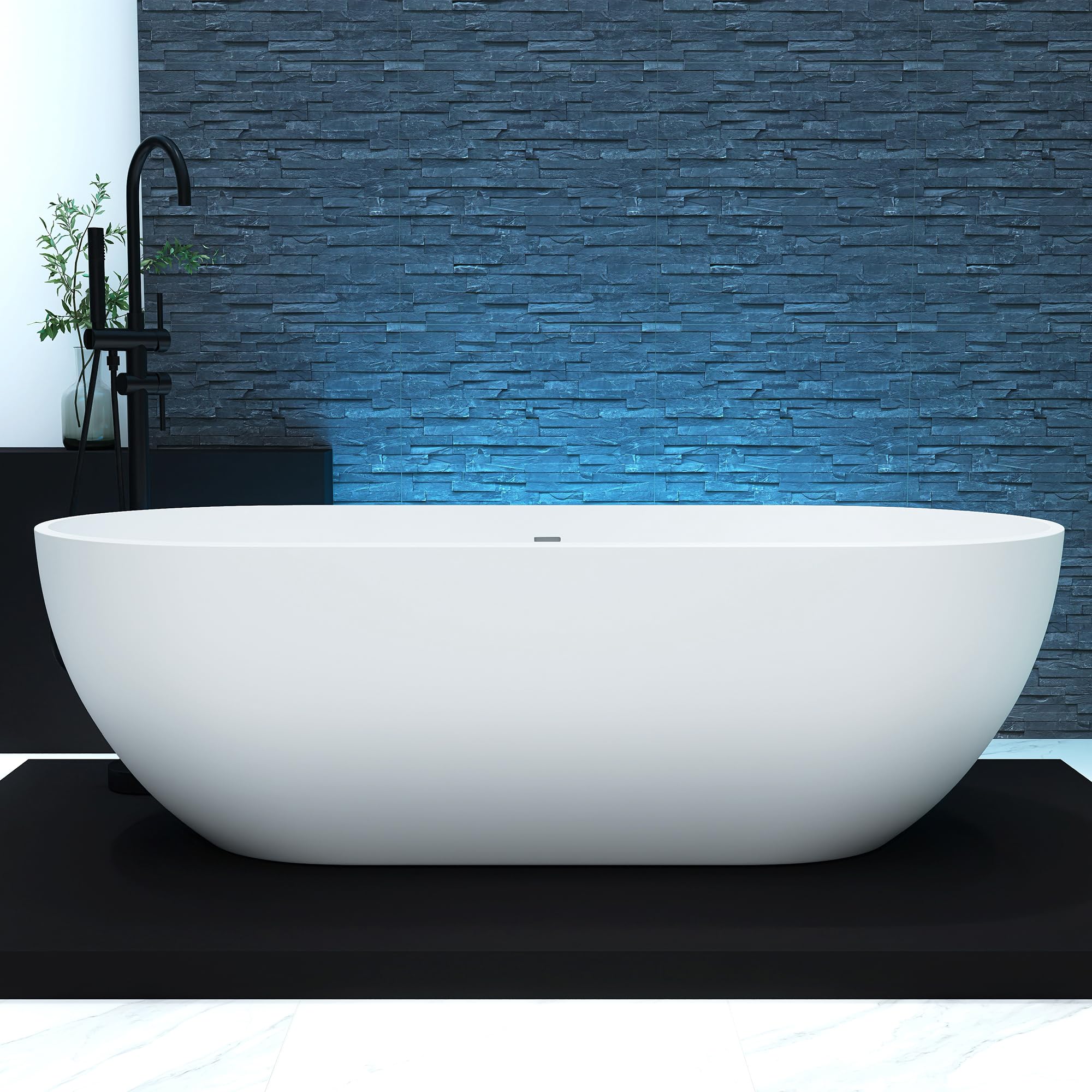 MEDUNJESS 69' Stone Resin Freestanding Tub