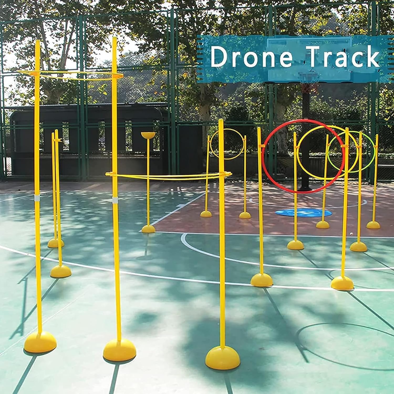 Drone Racing - tor przeszkód, model dronów i sprzęt treningowy do treningu wyścigowego, różne poziomy trudności, do użytku wewnątrz i na zewnątrz, do gier z dronami, dla dzieci, dorosłych