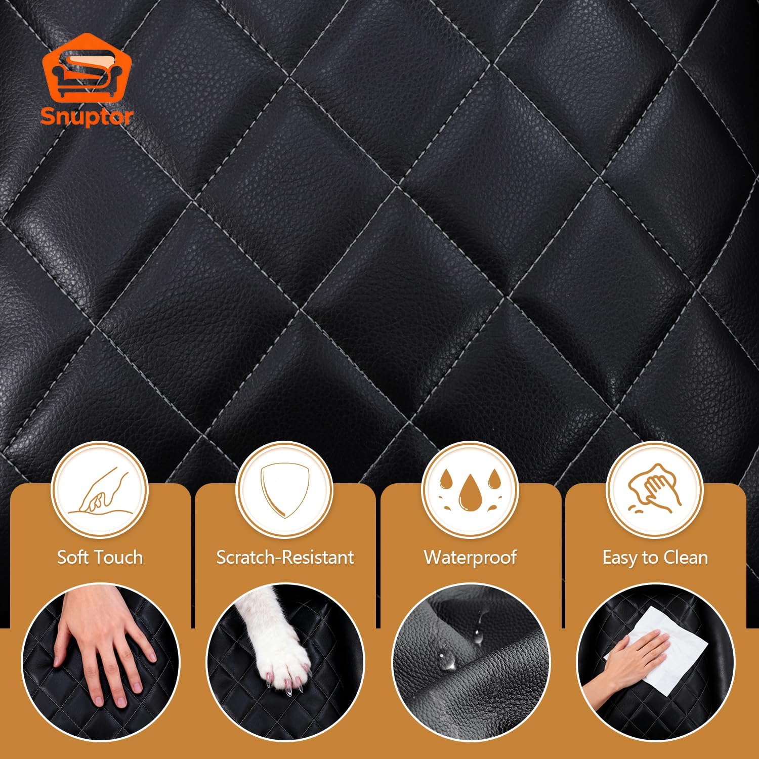 Power Leather Reclining Sofa Chair with LED Light for Adults,Single Recliner with USB Port/Storage,Leather Couch for Living Room Furniture Sets/RV Car/Home Theater/Office(1 Seat,Black)