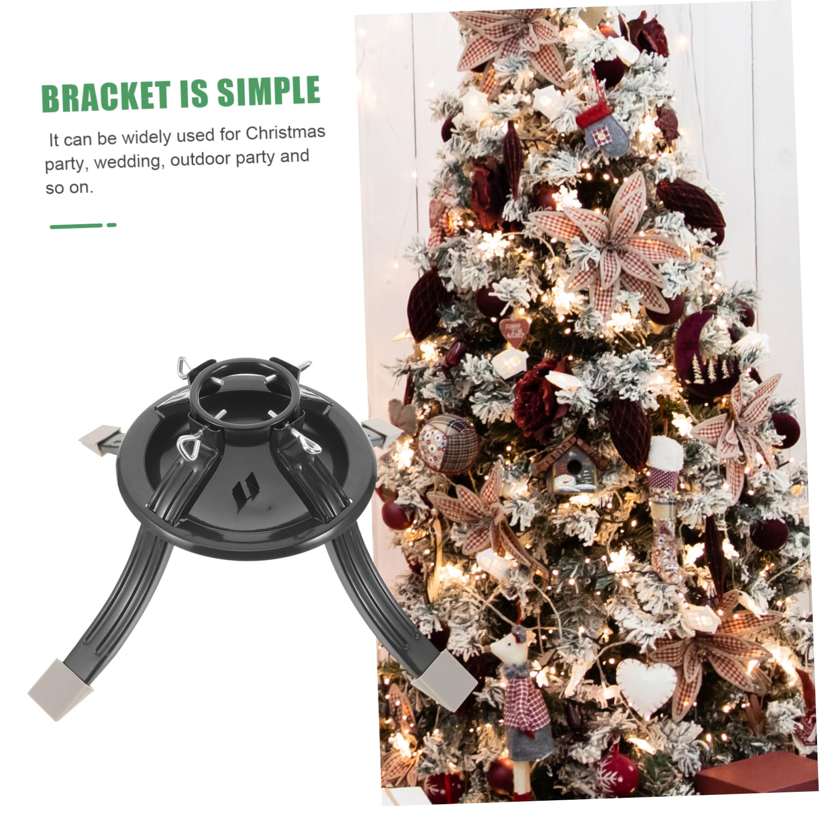 Base del Árbol De Navidad Verde Reutilizable Soporte para Árbol De Navidad Artificial para Almacenamiento y Decoración De Interiores