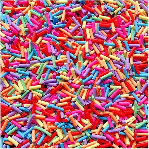 Miniatura 128 de EHOPE Gránulos falsos de polímero de 3.53 oz, chispas de resina sintética, gránulos de arcilla para resina, chispas de caramelo falso para arte