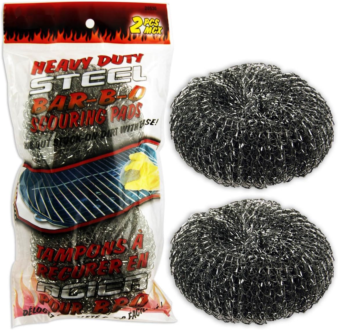 HeavyDuty Steel Wool Barbecue Grill Cleaner Pads Grill