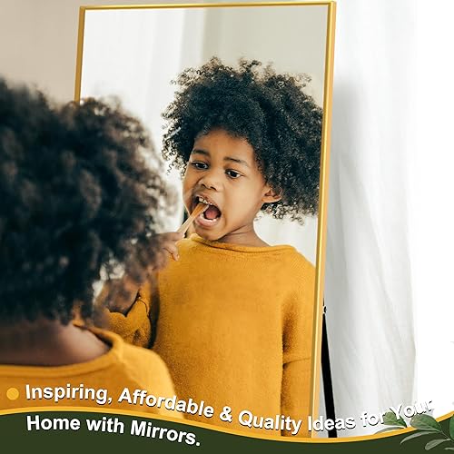 Vista 91 de NicBex - Espejo arqueado, de cuerpo entero, 64 x 24 pulgadas, con marco de aleación de aluminio, soporte, negro, se puede colocar de pie, apoyar