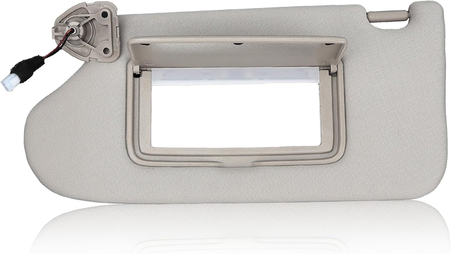 Left Driver Side Sun Visor Compatible with 2013 2014 2015 2016 2017 2018 Nissan Altima with Mirror and Light Without Sunroof Replaces OE 96401-3TA2A, Gray