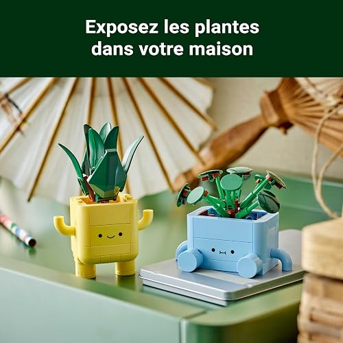 LEGO Botanicals Happy Plants Toy - Crafts Kit for Kids incl. 2 Artificial Plants with 2 Colourful Flower Pots & Interchangeable Cartoon Faces - Nature Gifts for 9+ Year Old Girls & Teens - 10349 - 6
