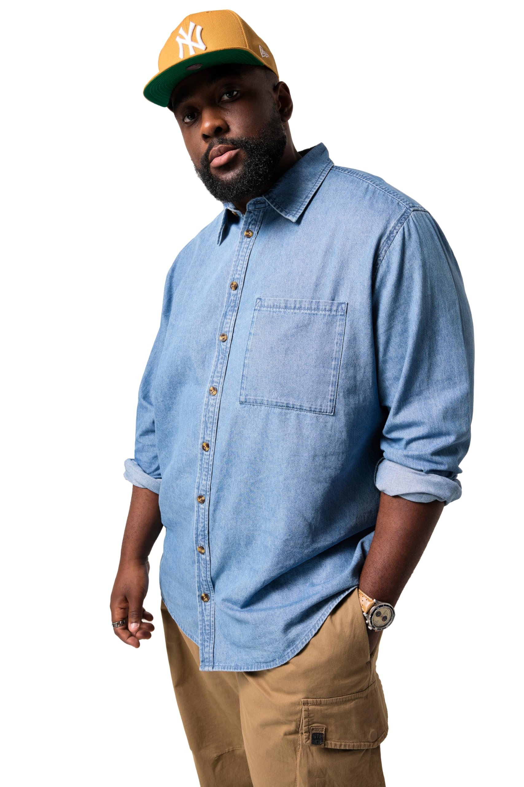 STHUGE Jeanshemd, Langarm, Modern Fit 842223