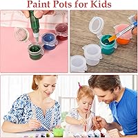 Vista 5 de Zonon 80 tiras de 480 macetas vacías de pintura para almacenamiento de tiras con tapa, macetas transparentes para aulas, escuelas, suministros