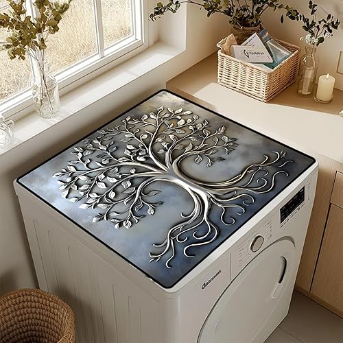 Miniatura 4 de Tapete antideslizante para cubierta superior para lavadora y secadora, almohadilla protectora a prueba de polvo con múltiples diseños de patrones