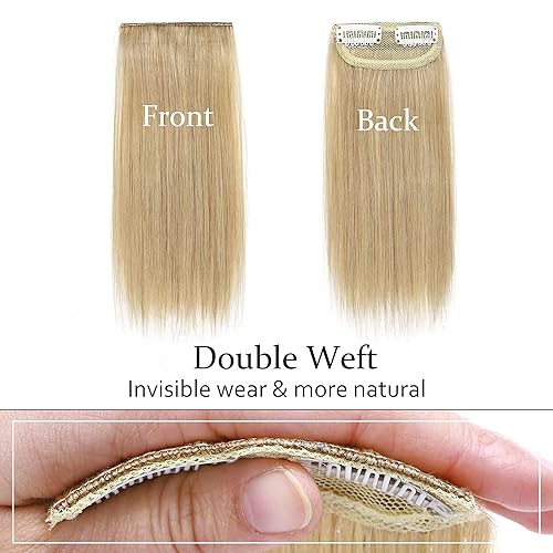 Miniatura 2 de SEGO Extensiones de cabello humano corto con clip de 8 pulgadas, extensiones de cabello humano para mujeres con cabello adelgazante que añade