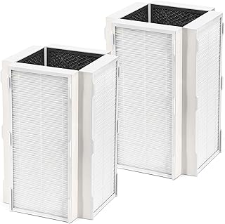 CAP-1000FPK Filter Replacement Compatible with Cuisinart CAP-1000 Air Puri-fier for Home/Large Room H13 HEPA Filter, 2-Stage Filter CAP-1000FPK H13 True HEPA Activated Carbon Combine Filter, 2-Pack