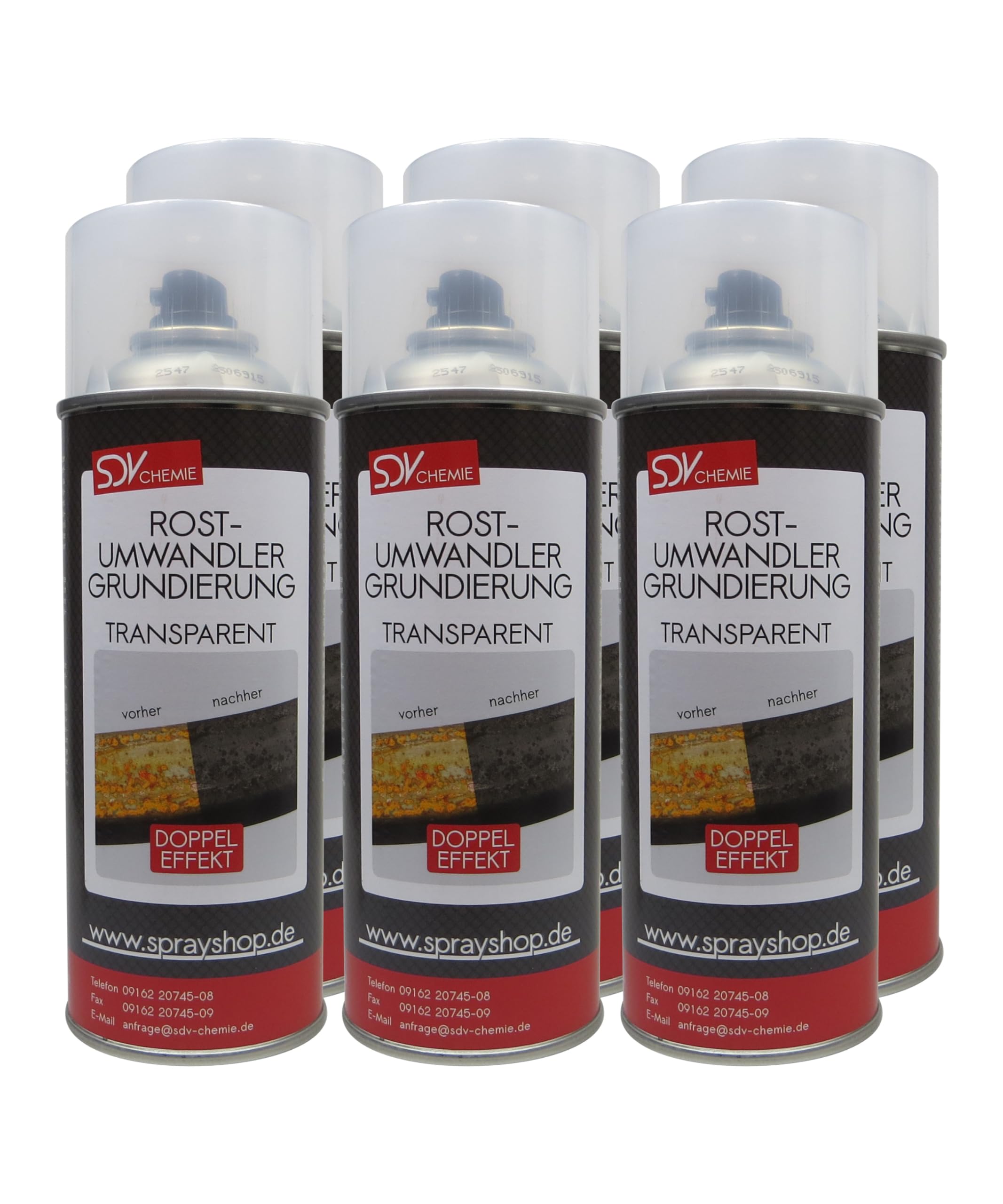 SDV Chemie Rostumwandler Spray 6x 400ml Anti Rostspray 2in1